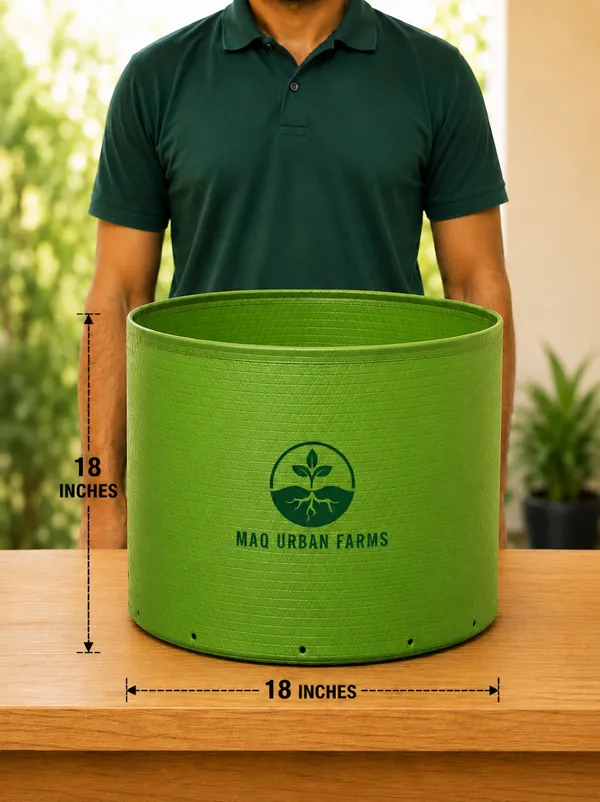 Maq_18"x18"_240gsm_UV_Treated_Affordable_Large_Reusable_Grow_Bags_for_Balcony_&_Indoor/Outdoor_Plants