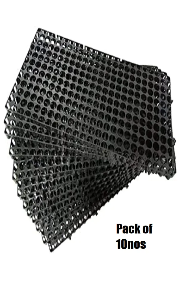 20mm_Black_Drain_Cells_for_Terrace_Garden_(Pack_of_10)_|_High-Thickness_Drainage_Mat_for_Roof_&_Balcony_|_Prevents_Waterlogging,_Keeps_Area_Clean_|_by_MAQ