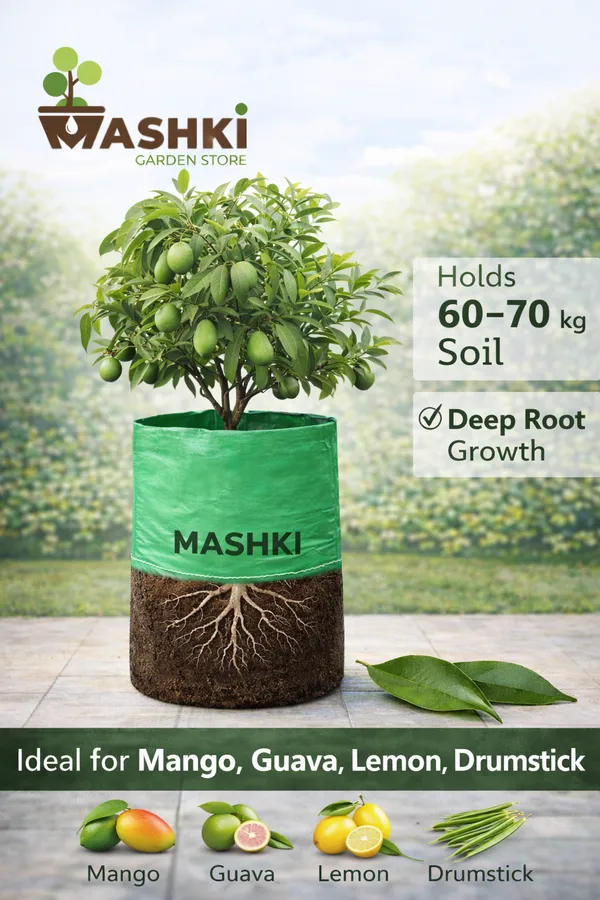 MASHKI®_20x30_Inch_Extra_Deep_Grow_Bag_for_Guava,_Dwarf_Mango_&_Fruit_Plants_|_300_GSM_Heavy_Duty_HDPE_|_Long_Life_UV_Stabilized_Tree_Planter_for_Terrace_&_Garden