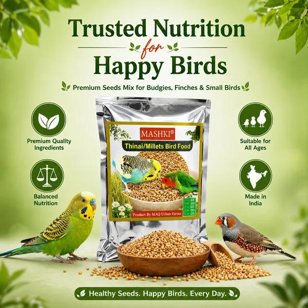 MASHKI_Budgies_&_Finches_Premium_Bird_Seed_Mix_–_16_Essential_Ingredients,_Multigrain_Nutrition_with_Oats_for_All_Life_Stages