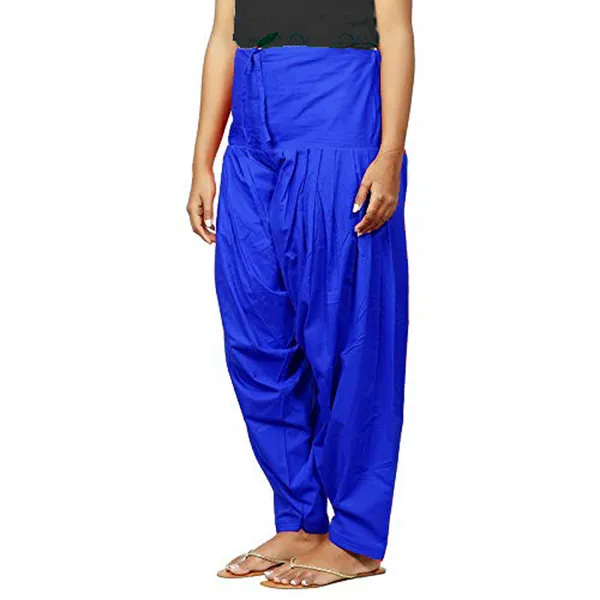 Vibrant_Blue_Cotton_Patiala_Salwar_for_Women