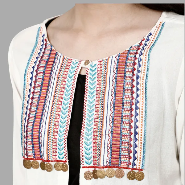 White_Premium_Blouson_Shrug_Or_Jacket