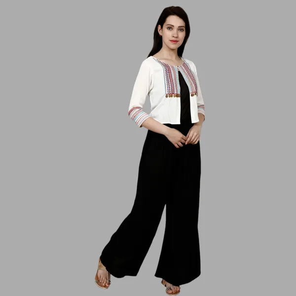 White_Premium_Blouson_Shrug_Or_Jacket