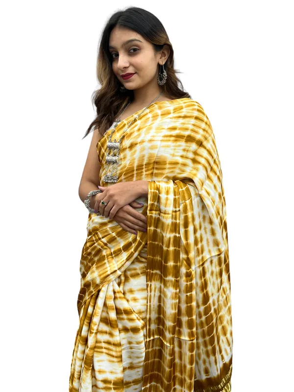 Prijam_Modal_Silk_Sibori_Print_Indian_Saree_Lagadi_Patta_Designed_Pallu_Silk_Saree_With_Unstiched_Blouse_for_Women's