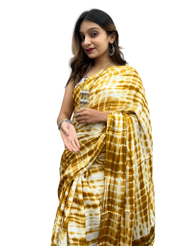 Prijam_Modal_Silk_Sibori_Print_Indian_Saree_Lagadi_Patta_Designed_Pallu_Silk_Saree_With_Unstiched_Blouse_for_Women's