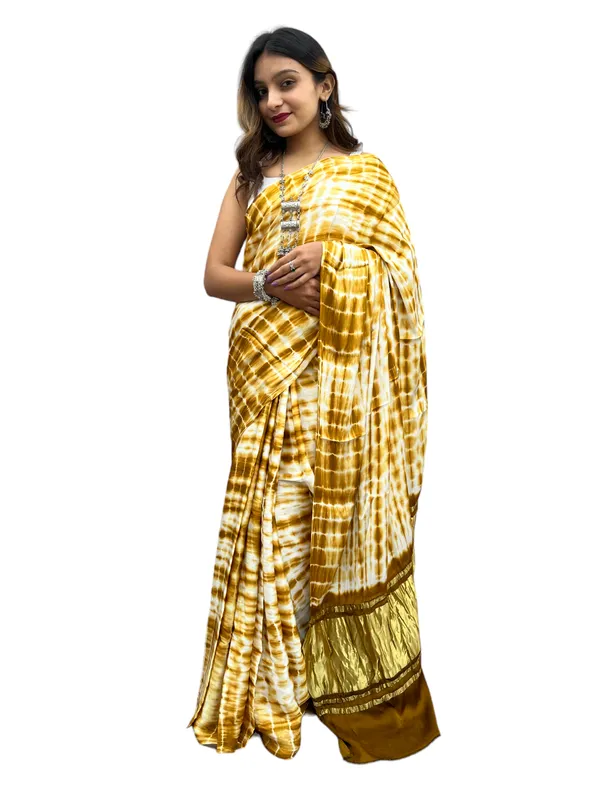 Prijam_Modal_Silk_Sibori_Print_Indian_Saree_Lagadi_Patta_Designed_Pallu_Silk_Saree_With_Unstiched_Blouse_for_Women's