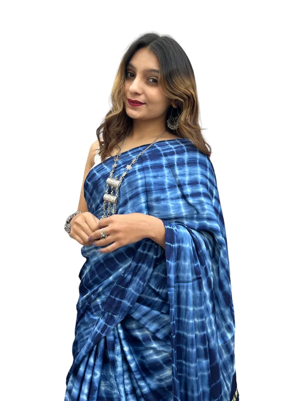 Prijam_Modal_Silk_Sibori_Print_Indian_Saree_Lagadi_Patta_Designed_Pallu_Silk_Saree_With_Unstiched_Blouse_for_Women's