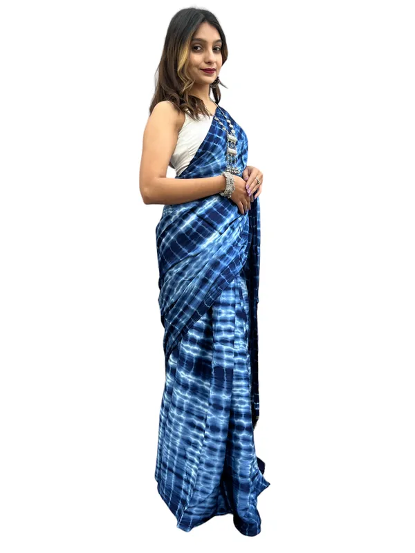 Prijam_Modal_Silk_Sibori_Print_Indian_Saree_Lagadi_Patta_Designed_Pallu_Silk_Saree_With_Unstiched_Blouse_for_Women's