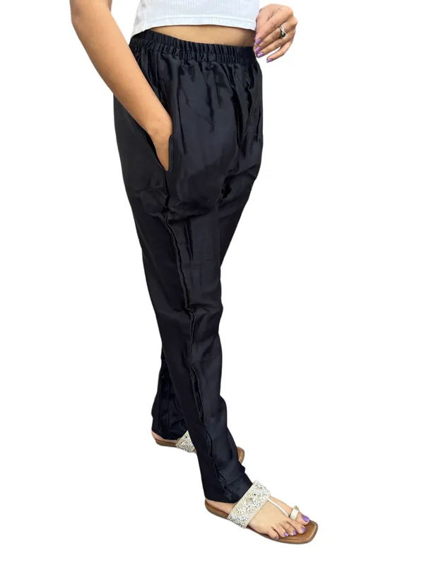 Mashroo_Silk_Plain_Tunic_Pants_Indoor_Outdoor_Hand_Stitched_Tunic_Salwar/Legging_for_Women's