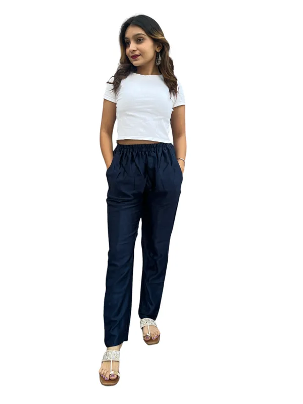 Mashroo_Silk_Plain_Tunic_Pants_Indoor_Outdoor_Hand_Stitched_Tunic_Salwar/Legging_for_Women's