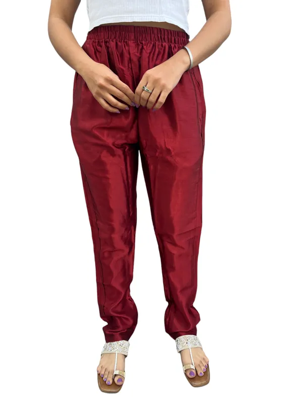 Mashroo_Silk_Plain_Tunic_Pants_Indoor_Outdoor_Hand_Stitched_Tunic_Salwar/Legging_for_Women's