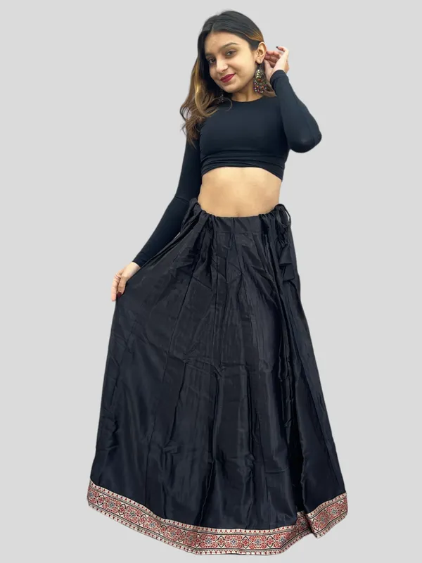 Prijam_Women_Straight_Modal_Silk_Skirt