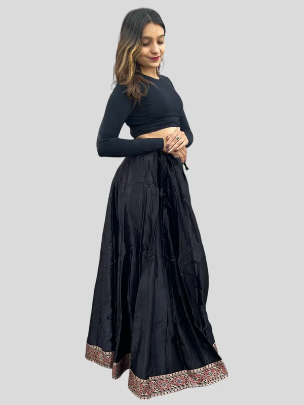 Prijam_Women_Straight_Modal_Silk_Skirt