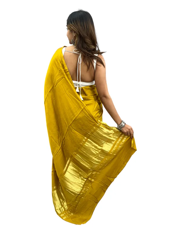 Prijam_Modal_Silk_Plain_Indian_Saree_Lagadi_Patta_Designed_Pallu_Silk_Saree_With_Unstiched_Blouse_for_Women's