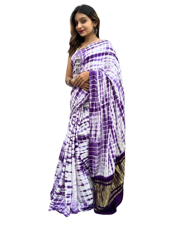 Prijam_Modal_Silk_Sibori_Print_Indian_Saree_Lagadi_Patta_Designed_Pallu_Silk_Saree_With_Unstiched_Blouse_for_Women's