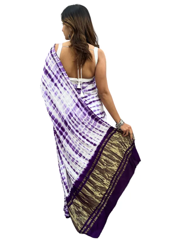 Prijam_Modal_Silk_Sibori_Print_Indian_Saree_Lagadi_Patta_Designed_Pallu_Silk_Saree_With_Unstiched_Blouse_for_Women's