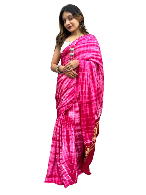Prijam_Modal_Silk_Sibori_Print_Indian_Saree_Lagadi_Patta_Designed_Pallu_Silk_Saree_With_Unstiched_Blouse_for_Women's