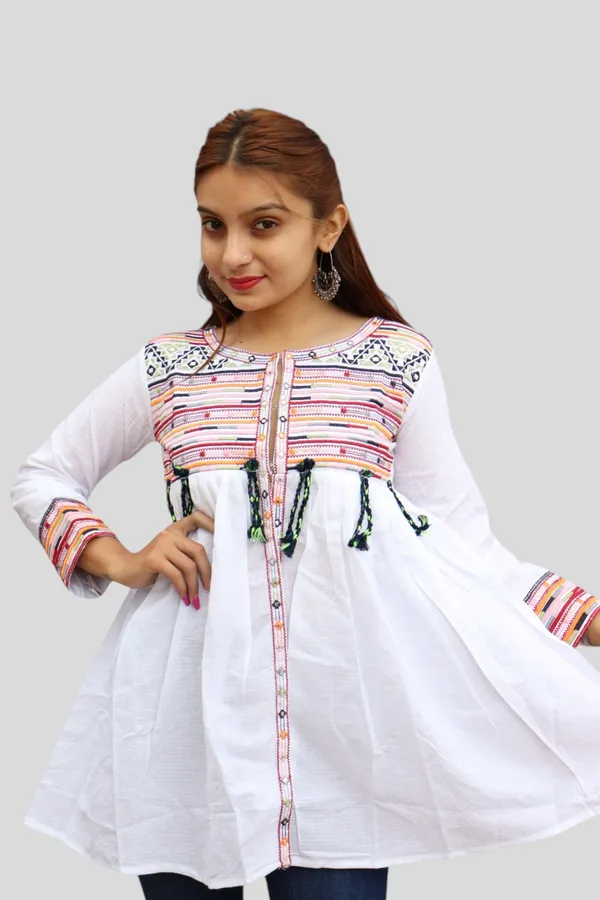 White_Premium_Embroiderd_Ethnic_Shrug_Or_Jacket_|_Special_Embroidered_Cotton_Koti/_Jacket/_Waist_Coat