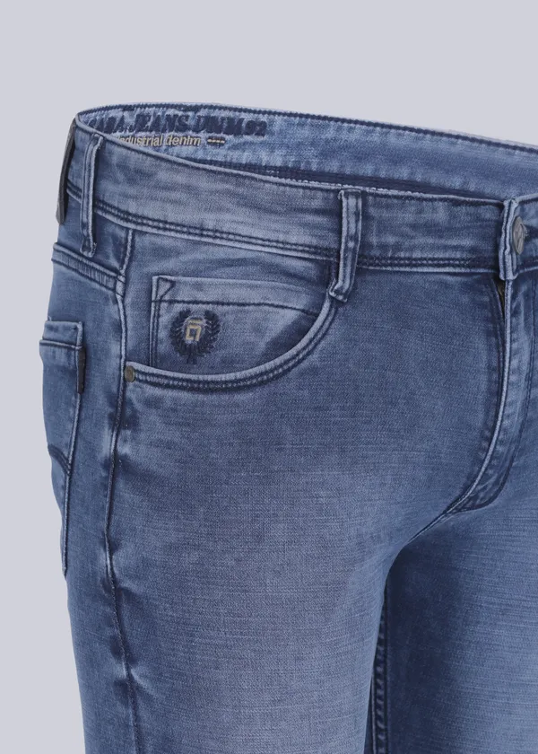 BLUE_Stretchable_RELEAX_NARROW_Fit_Knitted_Denim_Jeans,_Jeans_For_Men