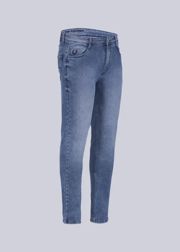 BLUE_Stretchable_RELEAX_NARROW_Fit_Knitted_Denim_Jeans,_Jeans_For_Men
