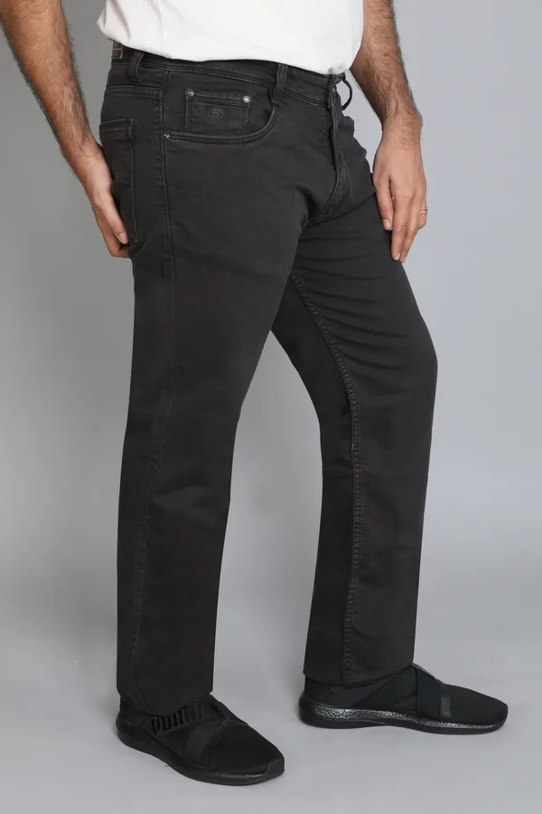 Plus_Size_Dark_Grey_Knitted_Relaxed_Fit_Denim_Cotton_Straight_&_Regular_Fit__Jeans_Pant_For_Men