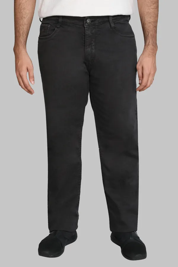 Plus_Size_Dark_Grey_Knitted_Relaxed_Fit_Denim_Cotton_Straight_&_Regular_Fit__Jeans_Pant_For_Men