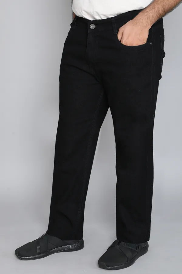 Black_Straight_Fit_Stretchable_Knitted_Jeans_Pant_5_Pocket_Solid_Design_For_Men