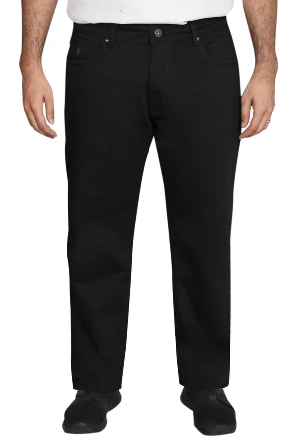 Plus_Size_Black_Plus_Size_Cotton__Knitted_Denim_Straight_Fit__Stylish,_Stretchable_Jeans_For_Men
