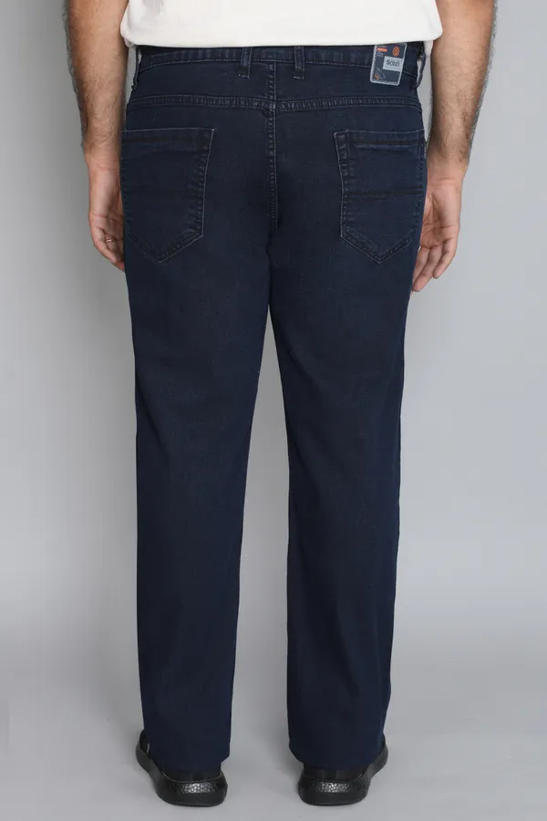 Carbon__Straight_Fit_Plus_Size_Stretchable_Knitted_Jeans_Pant_5_Pocket_Solid_Design_For_Men