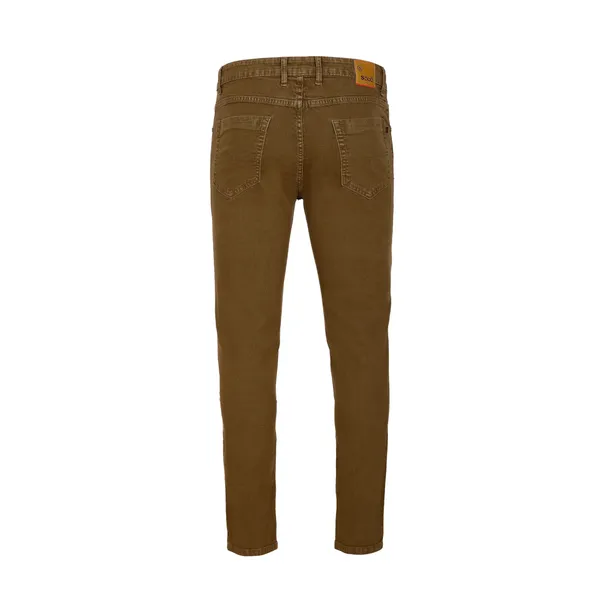 Khaki_Cotton_Denim_Fabric_Straight_Fit_Jeans_For_Men