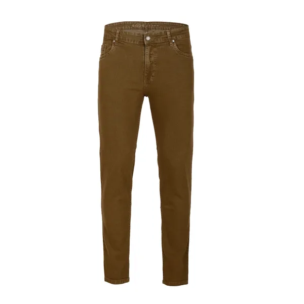 Khaki_Cotton_Denim_Fabric_Straight_Fit_Jeans_For_Men