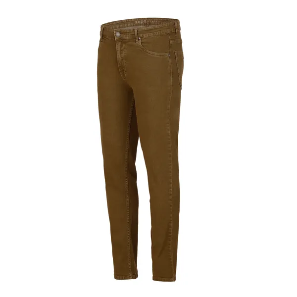 Khaki_Cotton_Denim_Fabric_Straight_Fit_Jeans_For_Men