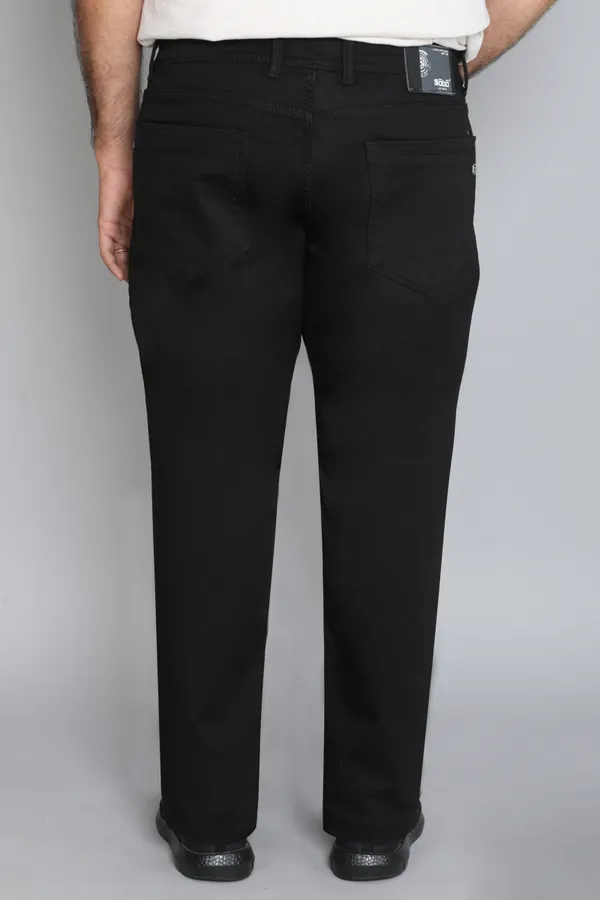 Plus_Size_Black_Cotton__Knitted_Denim_Straight_Fit__Stylish,_Stretchable_Jeans_For_Men