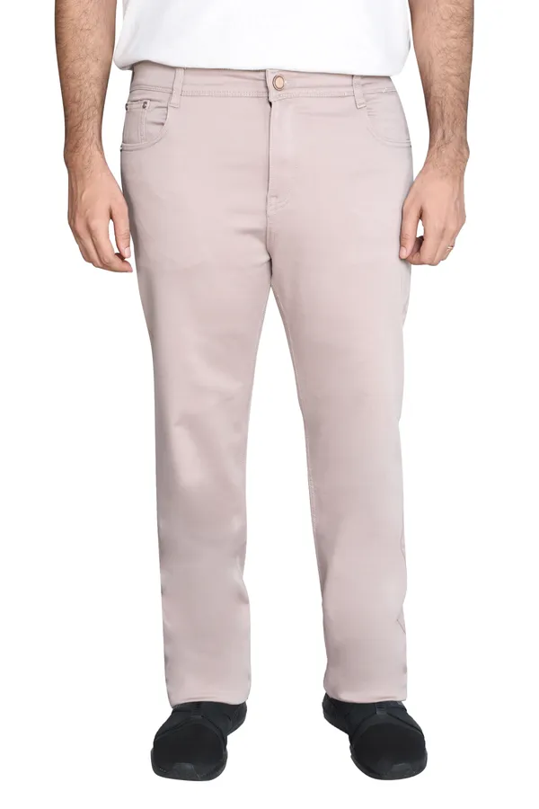 Plus_Size_Pink_Cream_Knitted_Satin_Jeans_Stretchable_Comfortable_Cotton_Regular_Fit_Jeans_For_Men