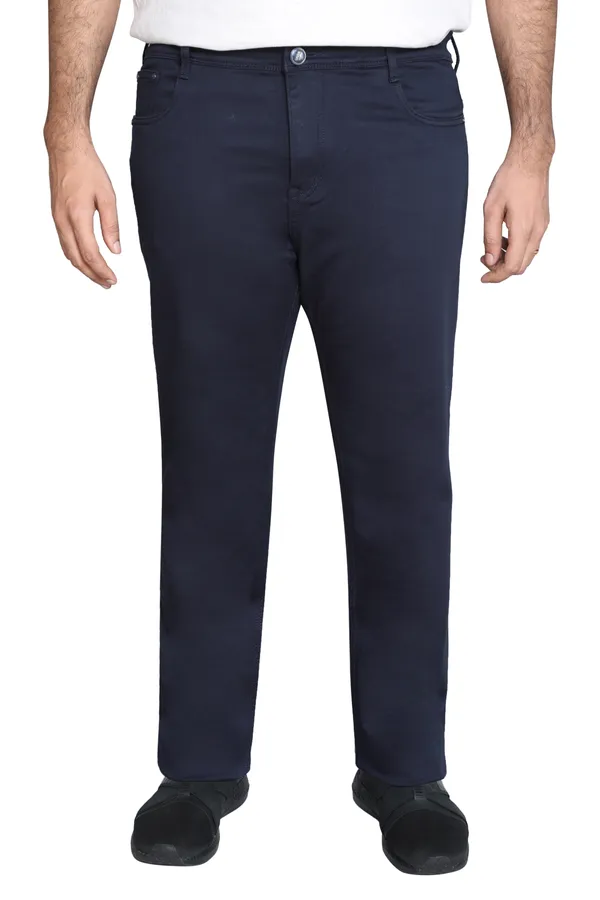 Plus_Size_Navy_Blue_Knitted_Satin_Jeans_Stretchable_Comfortable_Cotton_Regular_Fit_Jeans_For_Men