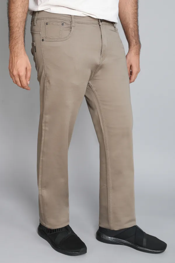Plus_Size_Light_Brown_Knitted_Satin_Jeans_Stretchable_Comfortable_Cotton_Regular_Fit_Jeans_For_Men