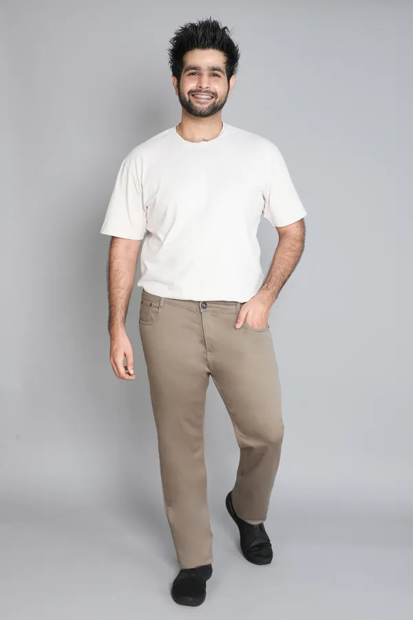Plus_Size_Light_Brown_Knitted_Satin_Jeans_Stretchable_Comfortable_Cotton_Regular_Fit_Jeans_For_Men