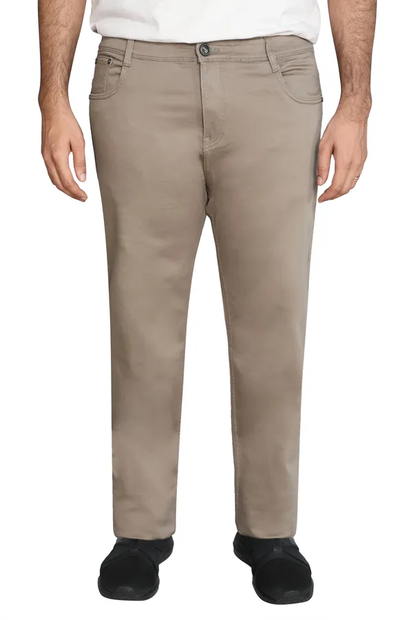 Plus_Size_Light_Brown_Knitted_Satin_Jeans_Stretchable_Comfortable_Cotton_Regular_Fit_Jeans_For_Men