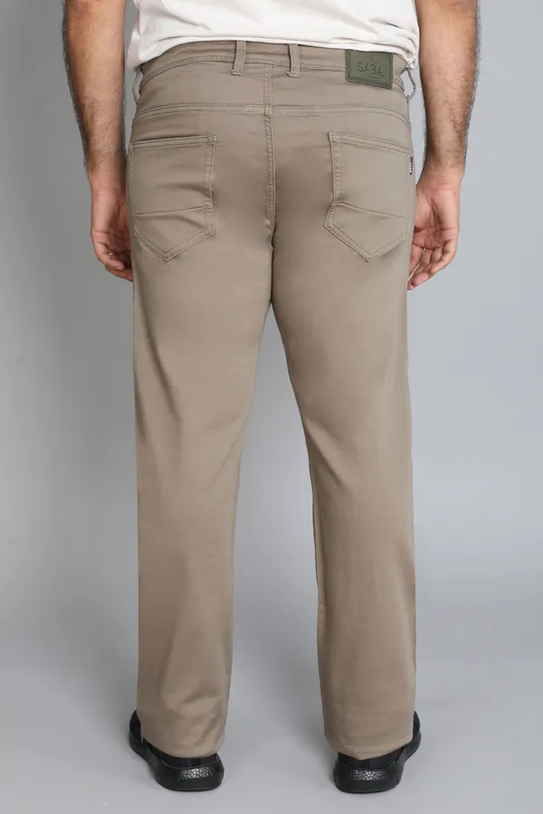 Plus_Size_Light_Brown_Knitted_Satin_Jeans_Stretchable_Comfortable_Cotton_Regular_Fit_Jeans_For_Men