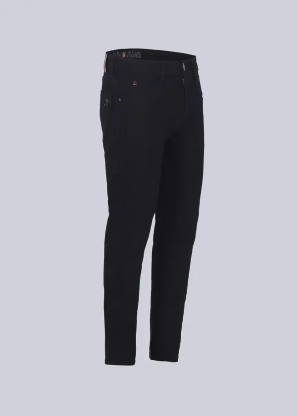 BLACK_Stretchable_RELEAX_NARROW_Fit_Knitted_Denim_Jeans,_Jeans_For_Men