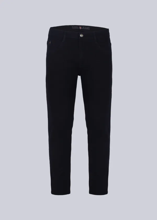 BLACK_Stretchable_RELEAX_NARROW_Fit_Knitted_Denim_Jeans,_Jeans_For_Men