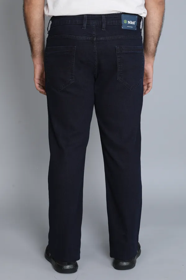 Talish_Blue_Plus_Size_Straight_Fit_Stretchable_Knitted_Jeans_Pant_5_Pocket_Solid_Design_For_Men