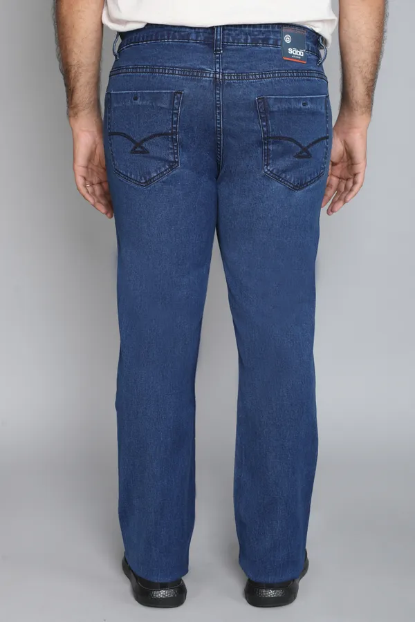 Plus_Size_Blue__Straight_Fit_Stretchable_Silky_Jeans_Pant_Heavy_Lustrous_Fabric_Design_For_Men