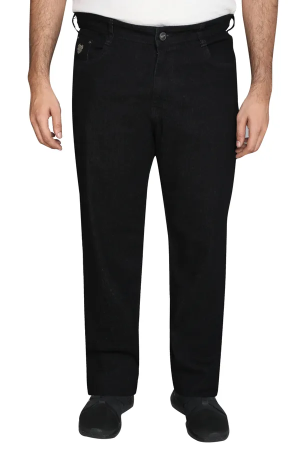 Black_Straight_Fit_Stretchable_Knitted_Jeans_Pant_5_Pocket_Solid_Design_For_Men