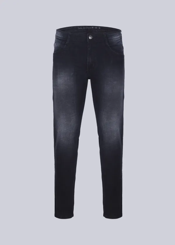 BLACK_Stretchable_RELEAX_NARROW_Fit_Knitted_Denim_Jeans,_Jeans_For_Men