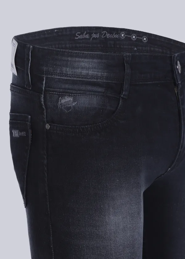 BLACK_Stretchable_RELEAX_NARROW_Fit_Knitted_Denim_Jeans,_Jeans_For_Men