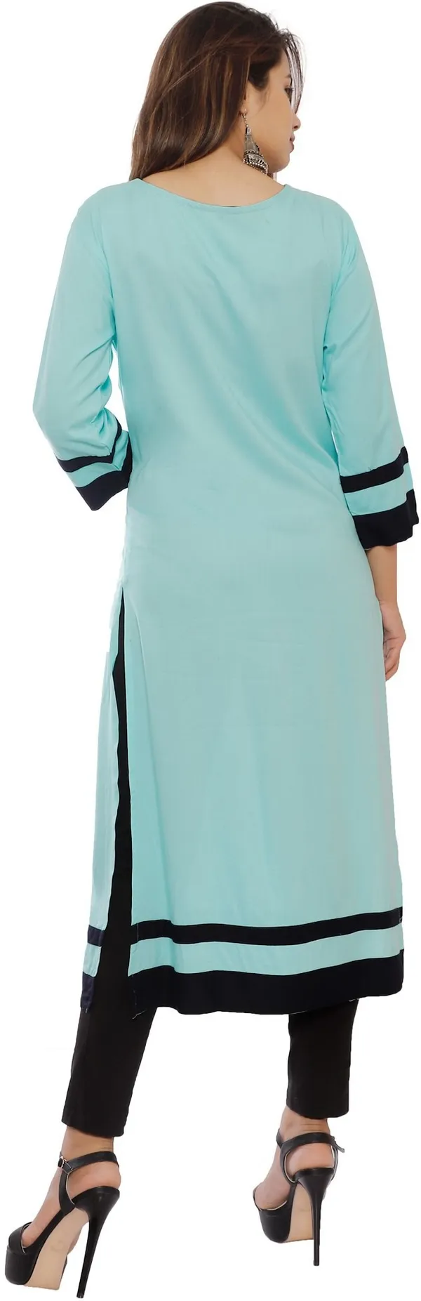 Light_Blue_Viscose_Rayon_Straight_Kurta_For_Women