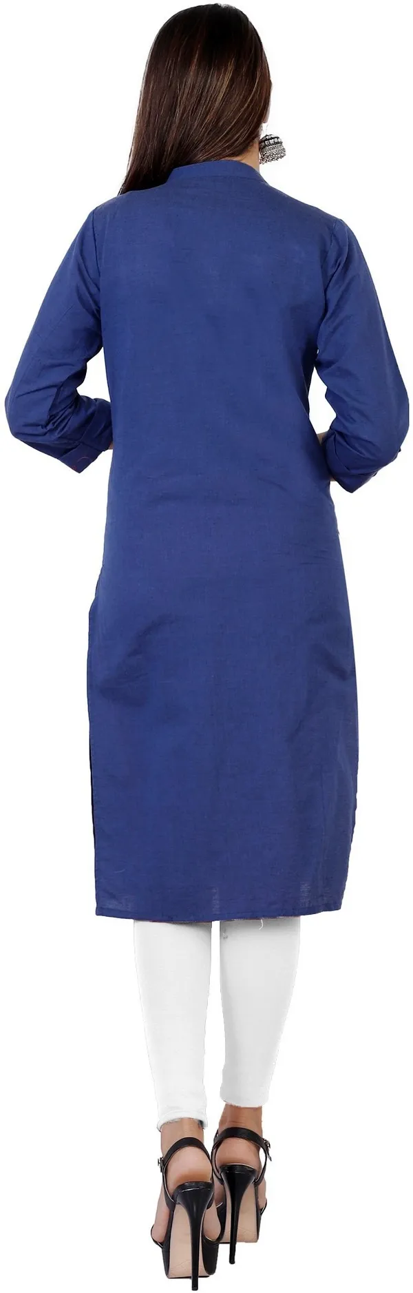 Blue_Viscose_Rayon_Frontslit_Kurta_For_Women