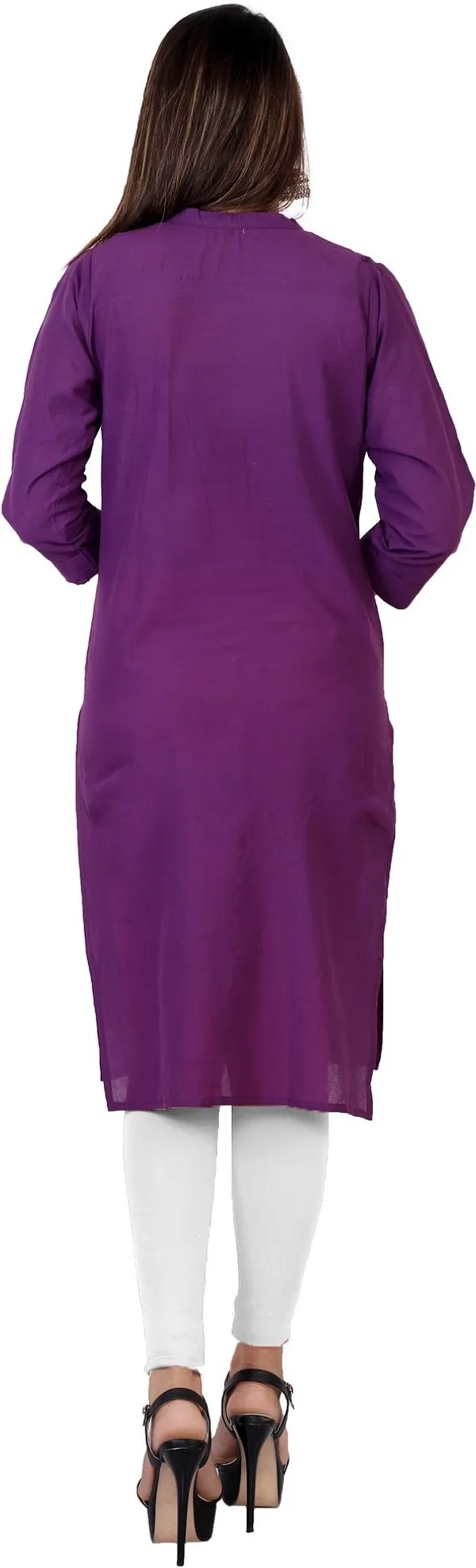 Purple_Viscose_Rayon_Frontslit_Kurta_For_Women