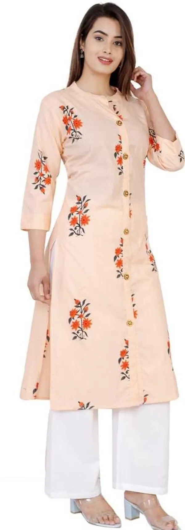 Pink_Pure_Cotton_Straight_Kurta_For_Women